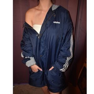Adidas zip up rain jacket